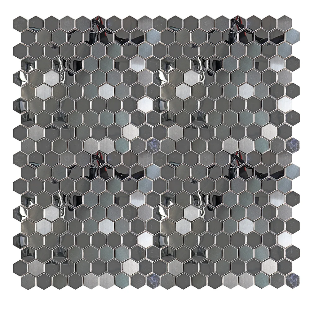 Square mosaic tile for background decoration Factory price metal mosaic stone mosaic tile