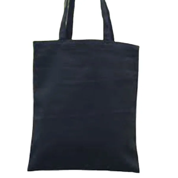 Custom printed Canvas Tote Bag Black Color Organic Cotton With Custom Logo Printed And Reusable Shopping Tote Bag At Wholesale