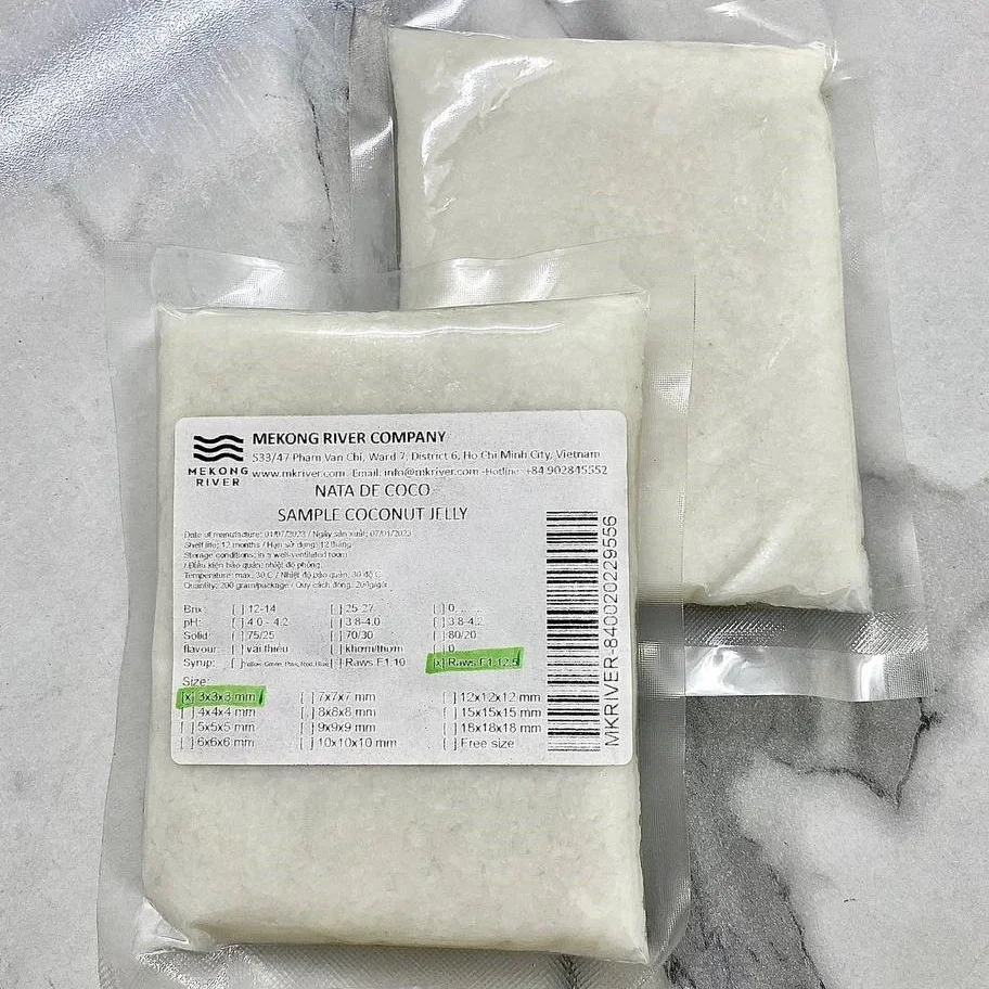 Uniform Size Evenly Factory Directly  Raw Nata De Coco Snack Soft Drinks Manually Filtered Manually Sorted