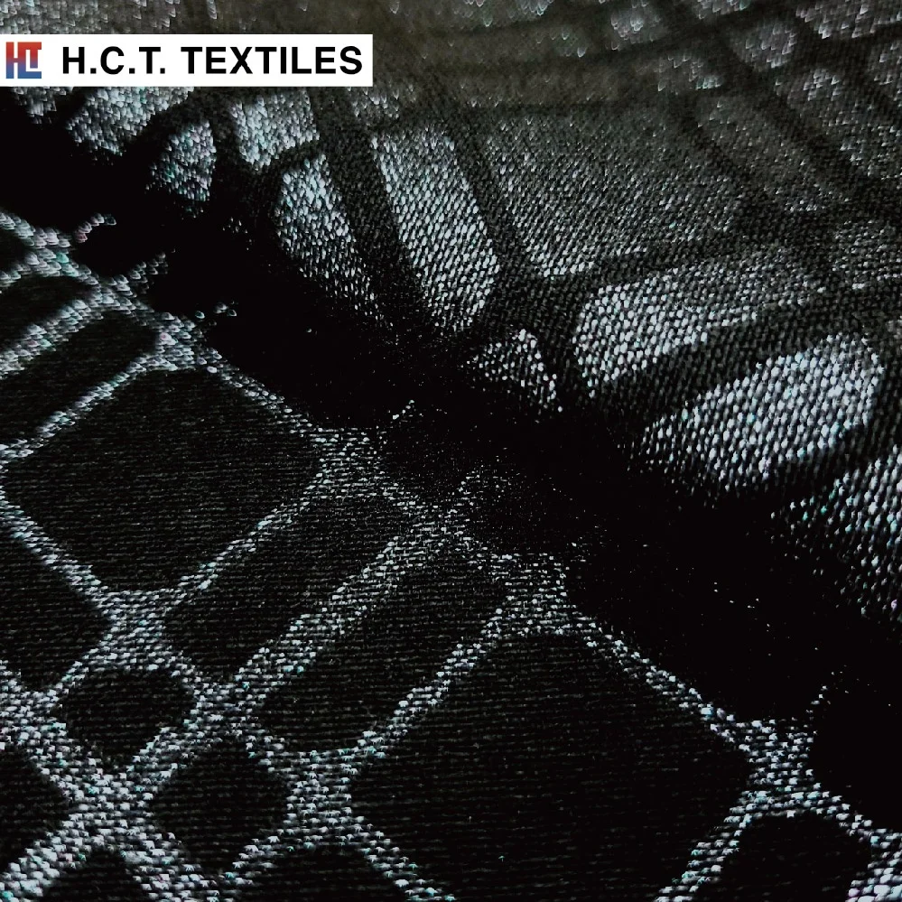 Holiday metallic Diamond Geo 210g Cotton Polyester Nylon Spandex metallic jacquard textile for dress