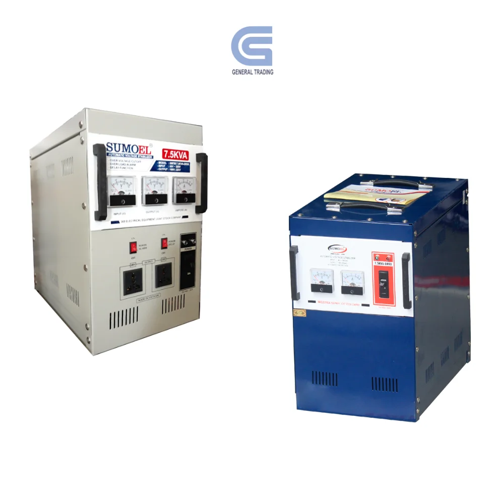 Voltage regulators 3KVA 50KVA  Single-Phase AC Current Voltage Regulator Stabilizer AVR SCR Servo Motor Copper Made Vietnam