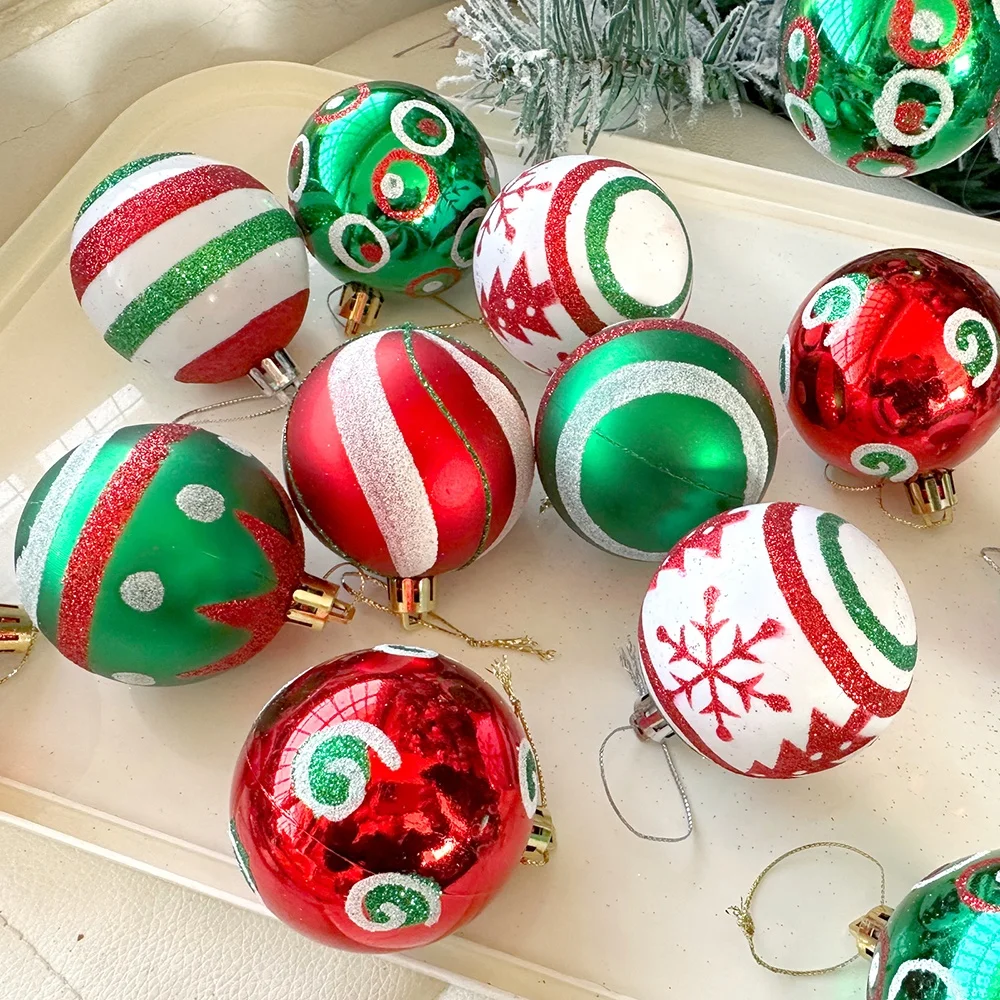 6CM Wholesale Christmas Balls Decoration  Handpainted Christmas Ornament