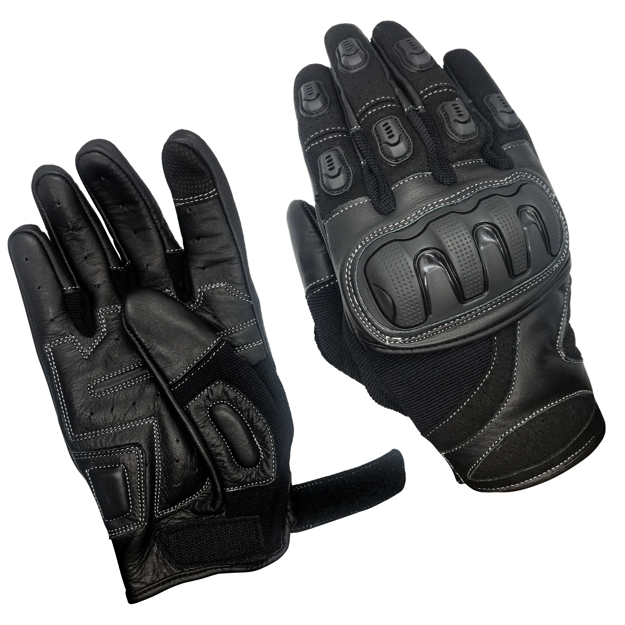 Custom Best Selling High Quality Winter Men Deerskin Leather Gloves Soft Fashion Velvet Black
