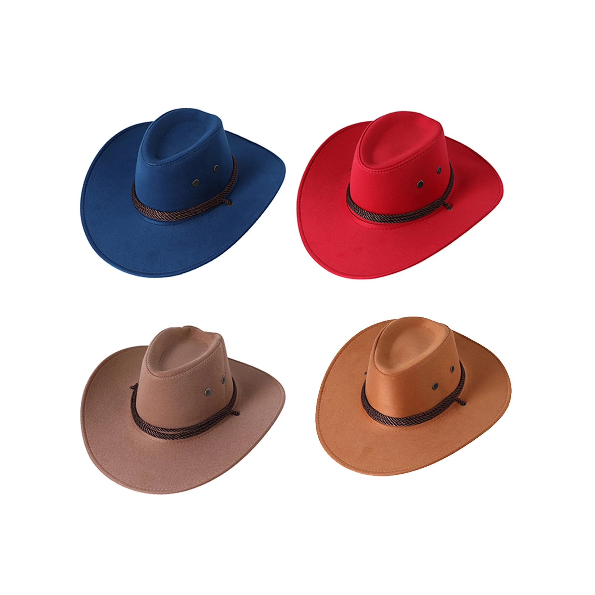 2022 Latest Design Cowboy Leather Hats Wholesale New Fashion Buffalo Bull Riding Hats Cowboy Hat For Mens
