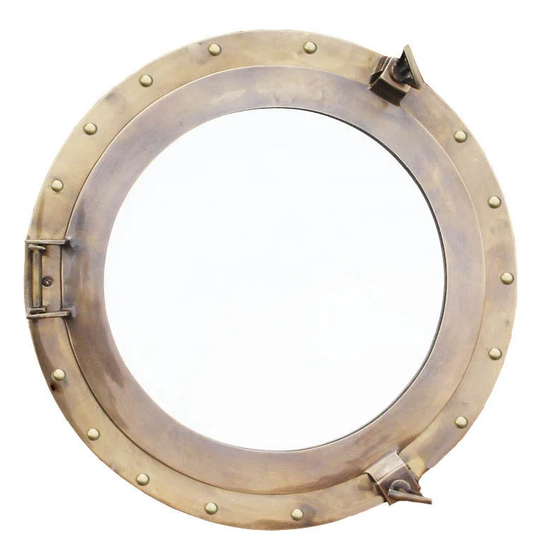 Vintage Nautical brass porthole Mirror Luxury Brass wall mirror Premium Vintage Antique  Rustic Polished Aluminium Black Porthor