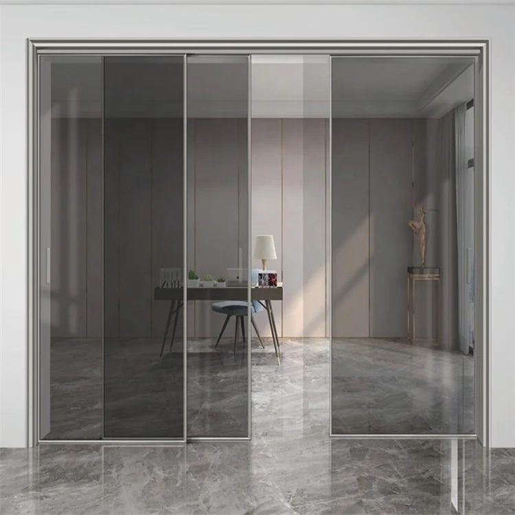 Hidden Sliding Door Film Switchable Smart Glass Hd Safe Sliding Door Intelligent Hanging Rail Sliding Door