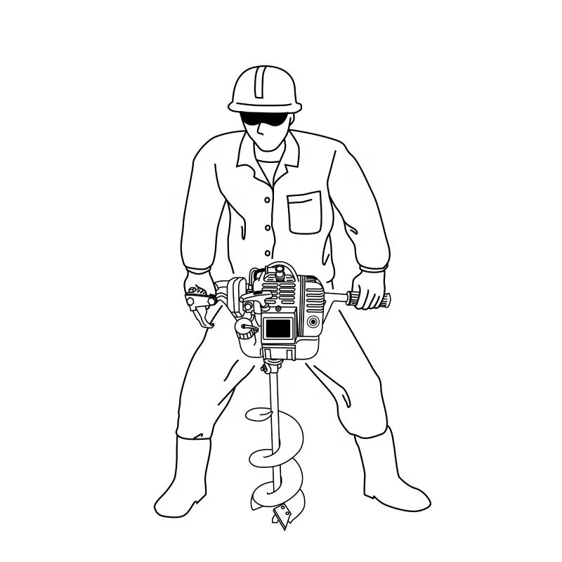 earth drilling machine / hand operated mini earth auger / hand digging machine