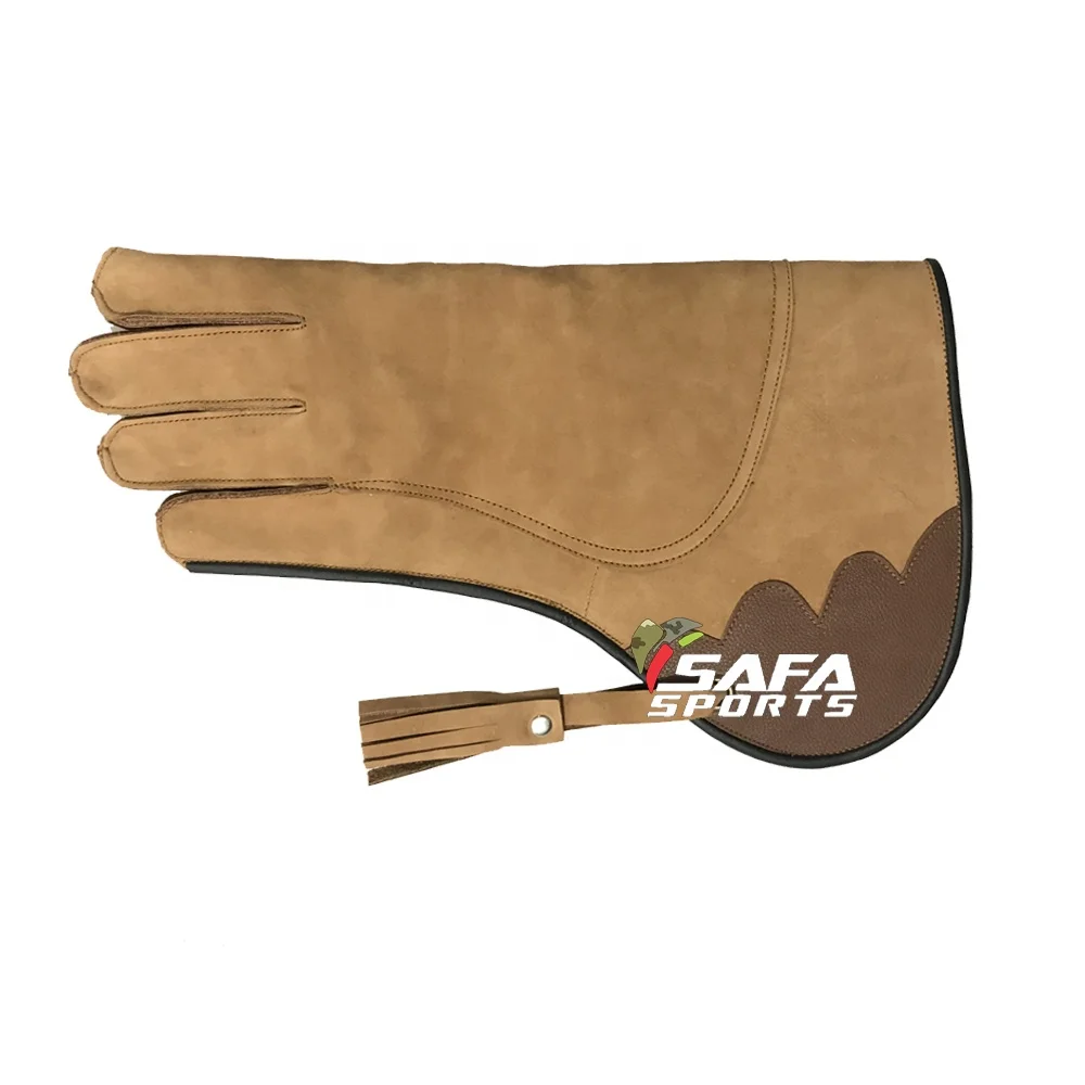 Exclusive Falcon Leather Gloves Premium Comfort & Fit Bird Handling Hawks Hunting High Grade Leather Falconry Gloves