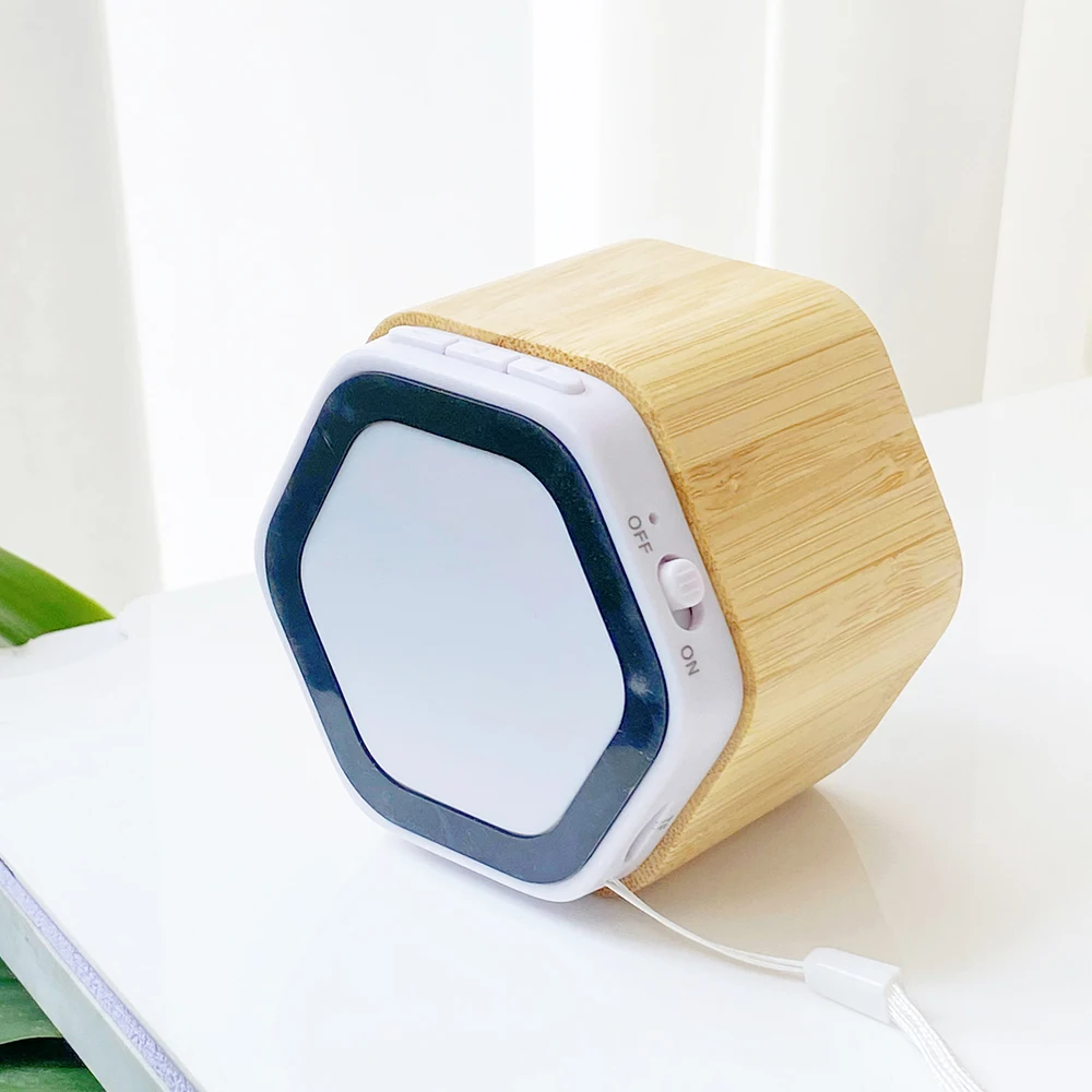 2024 Hot Selling Large Capacity Bamboo Bookself hifi BT Audio Player Speaker Portable Wood Speaker Wireless Music Box