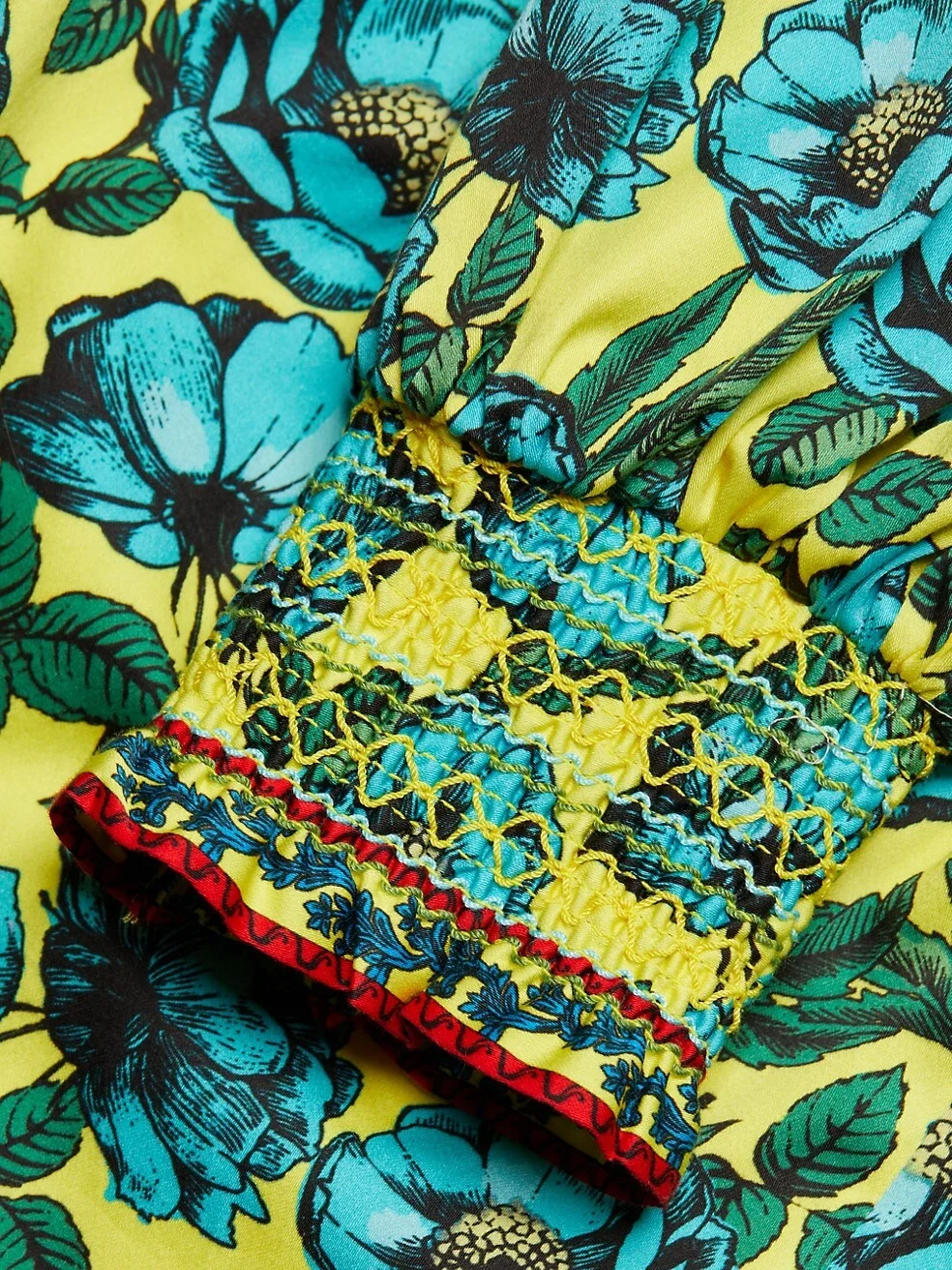 Striped Trim Floral Lace Mini Dress and V-Neck Girls Mini Dress Long Sleeve Beach Dress with Designed Waist Tie