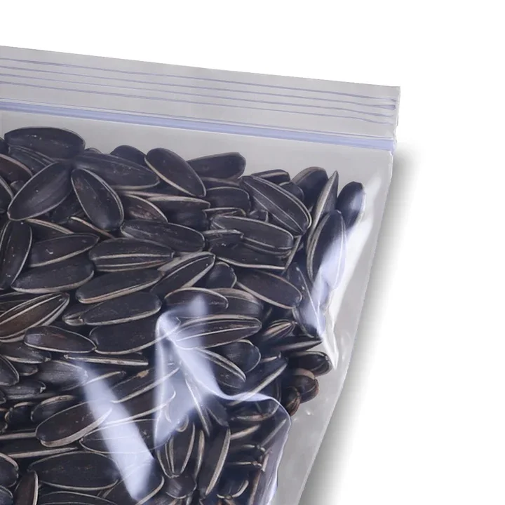 Clear LDPE Stand-Up Pouch Reclosable Zipper Moisture-Proof Self-Sealing Barrier Food Medical Storage PET Plastic Rice Packaging