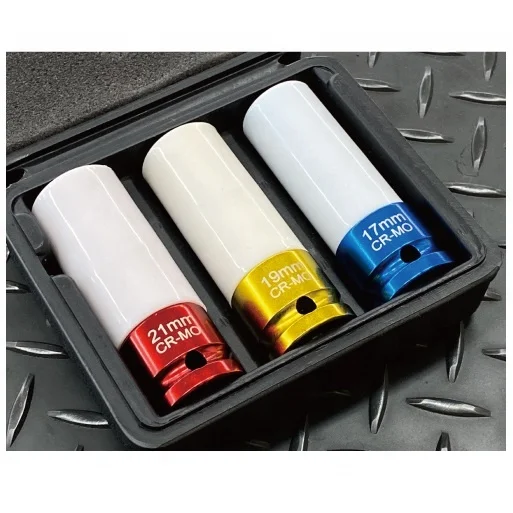 3 Pieces Rim Protect Impact Socket Set