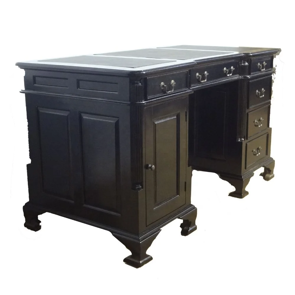 Antique Executive Desk Wooden President Desk Designed for European Style Office Furniture and Classic Home Office