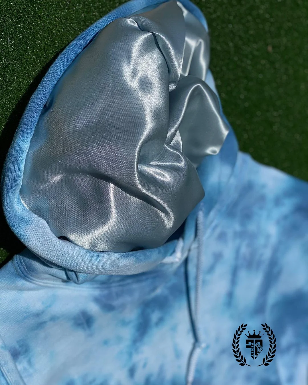 Women Embossed Colorful With Hood Set Full Silk Tie Dye Satin Hoodie