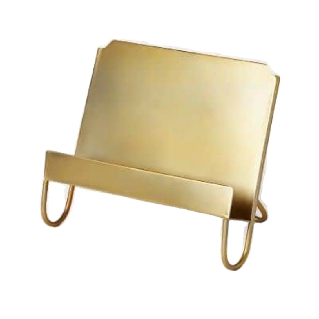 Antique Luxury Metal Book Stand Anti Slip Super Selling Metal Kitchenware Or Office Desktop Counter Display Learning Book Stand