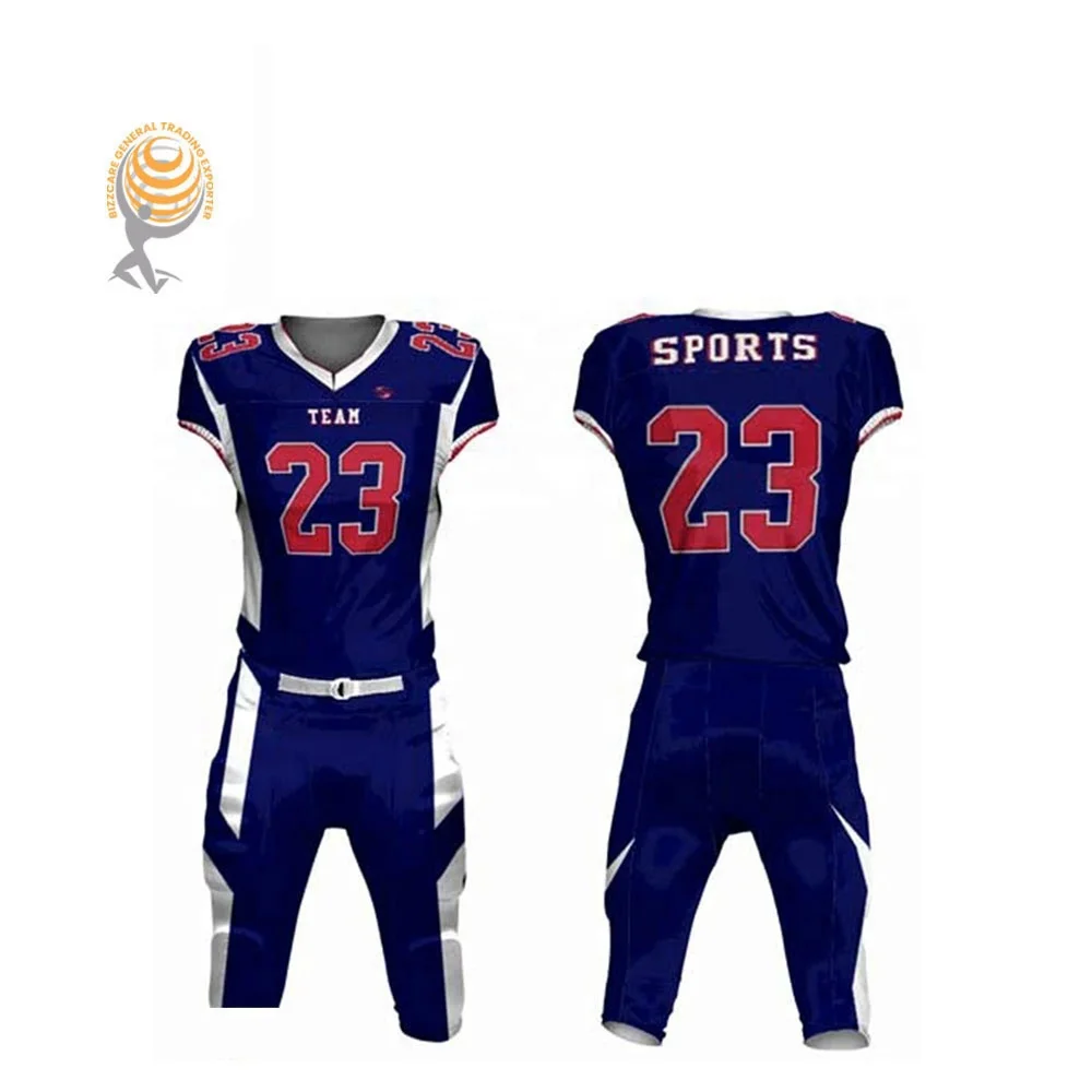 
Sports wear numbering Full sublimation american football jersey customized team wear youth and adults football jersey and pant 