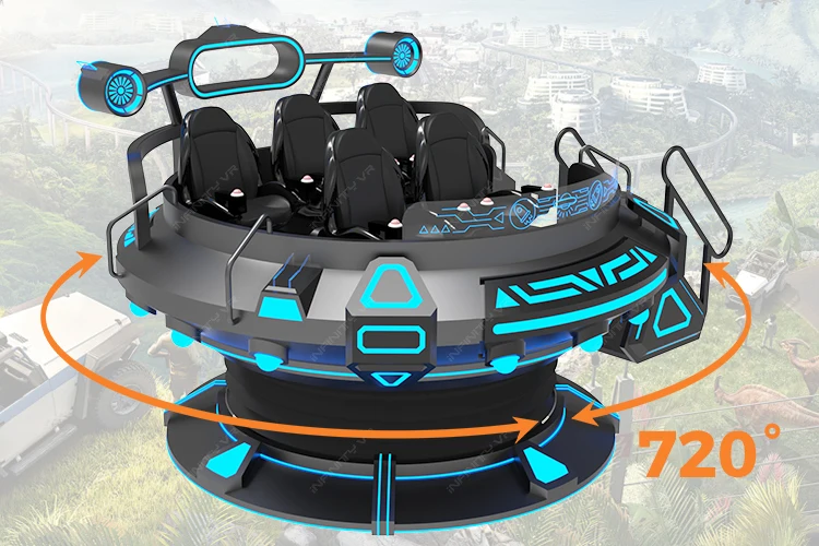 Commercial Vr Virtual Reality Cinema Rotating Chair 5 Players 360 Degree Gaming Simulator Equipment Vr UFO Arcade Game Machine