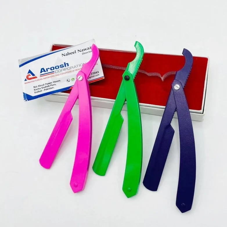 Customized Color And Logo High Quality Wholesale Stainless Steel Barber Straight Razor Professional Barber Turkish Razor