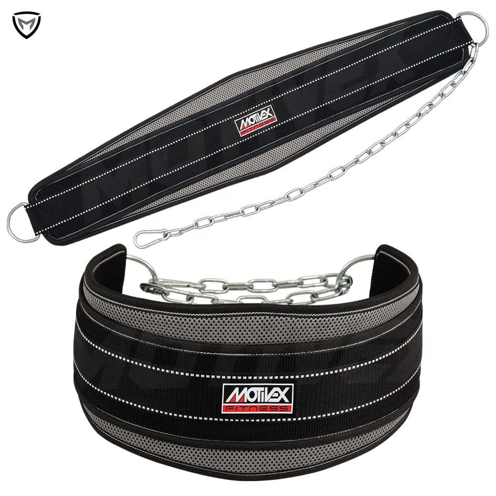 Dipping Belts Neoprene Iron Chain Weight Lifting Belt Fitness Accessories Back Support Custom Weightlifting Training Dip Belts