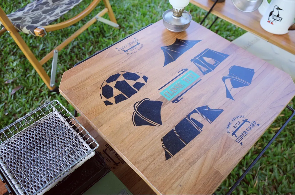 Made in Taiwan Teak Wood Foldable wooden trend new camping table