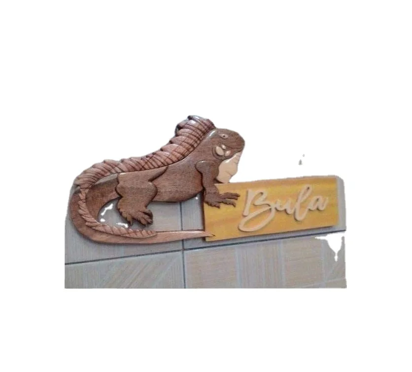 Vietnam bulk Handmade Children Wooden Door Plaque | Wooden wall art with name intarsia Handmade wood intarsia nameplates