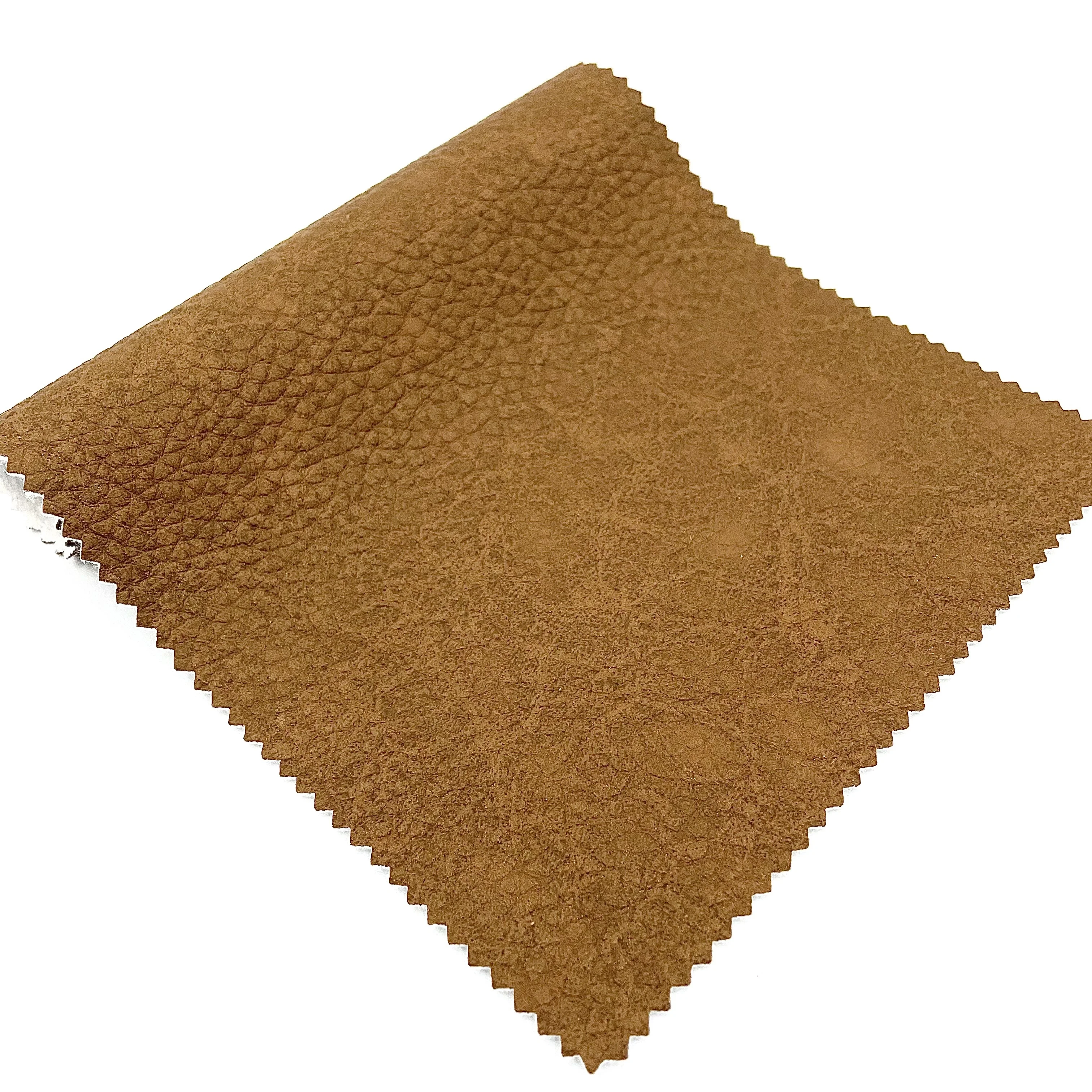 EPO Eco Friendly Two Toned Waterproof Recycled PVB Foamed Litchi Grain Vegan Leather for Purses