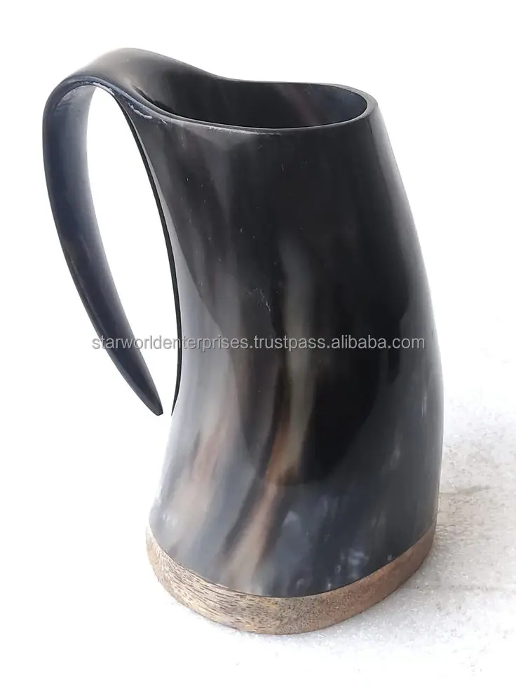 Рог из буйвола пиво Викинг винтажная рожковая кружка коллекционная посуда для напитков дома и отеля от индийского поставщика