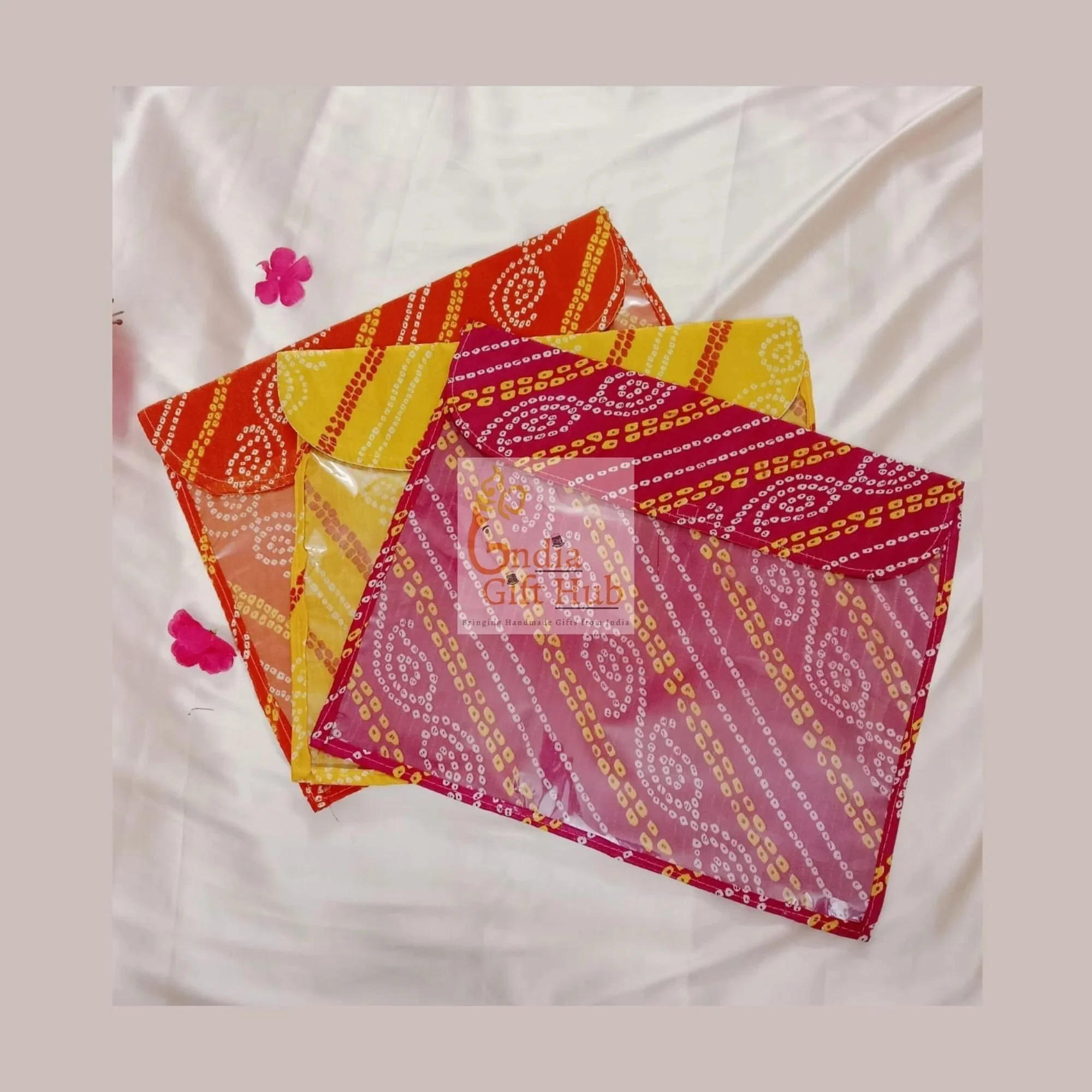 Indian Saree Printed  Bandhani Saree Cover Indian Handicrafts Silk Saree Covers