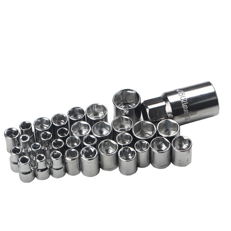 40PCS Combination Hardware Tool Set Repair Tool Box Kit Spanner Chrome Socket Tool Set