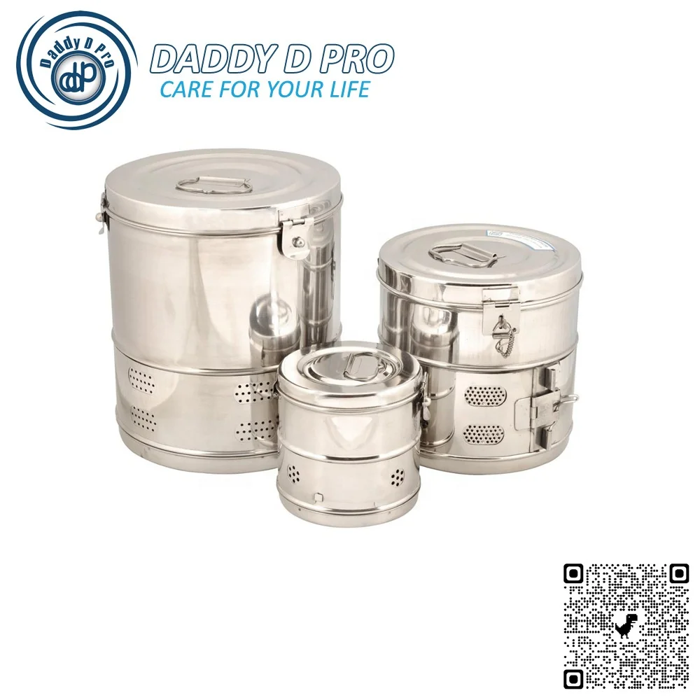 Dressing drum sterilization drum STAINLESS STEEL Medical SURGICAL INSTRUMENTS For Hospital Use BY DADDY D PRO