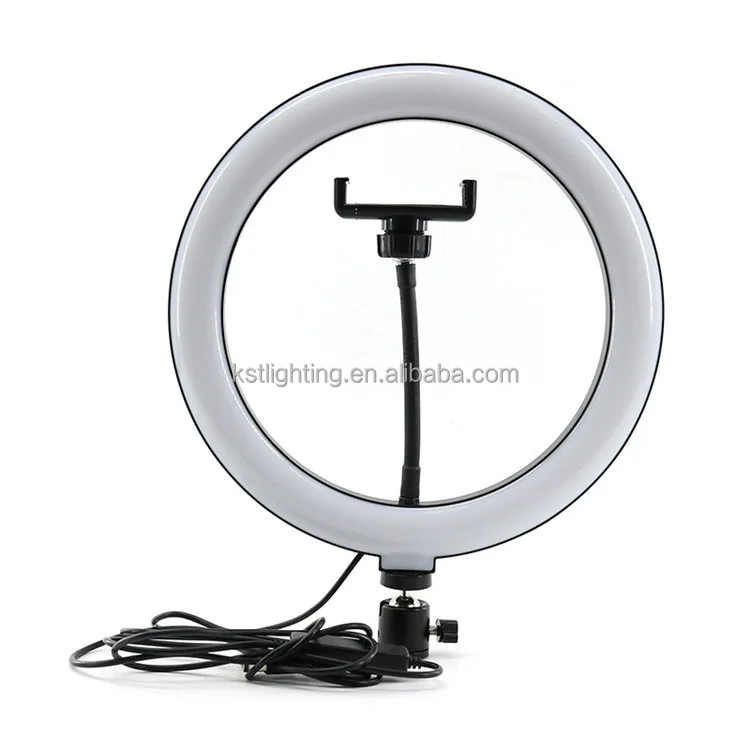 10inch 26cm 3 color temperature led ring fill light live stream broadcast selfie dimming photography camera with mobile holder