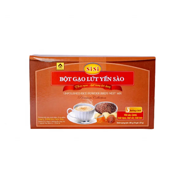 Sisi ласточкиное гнездо, порошок коричневого риса из Вьетнама, птичье гнездо