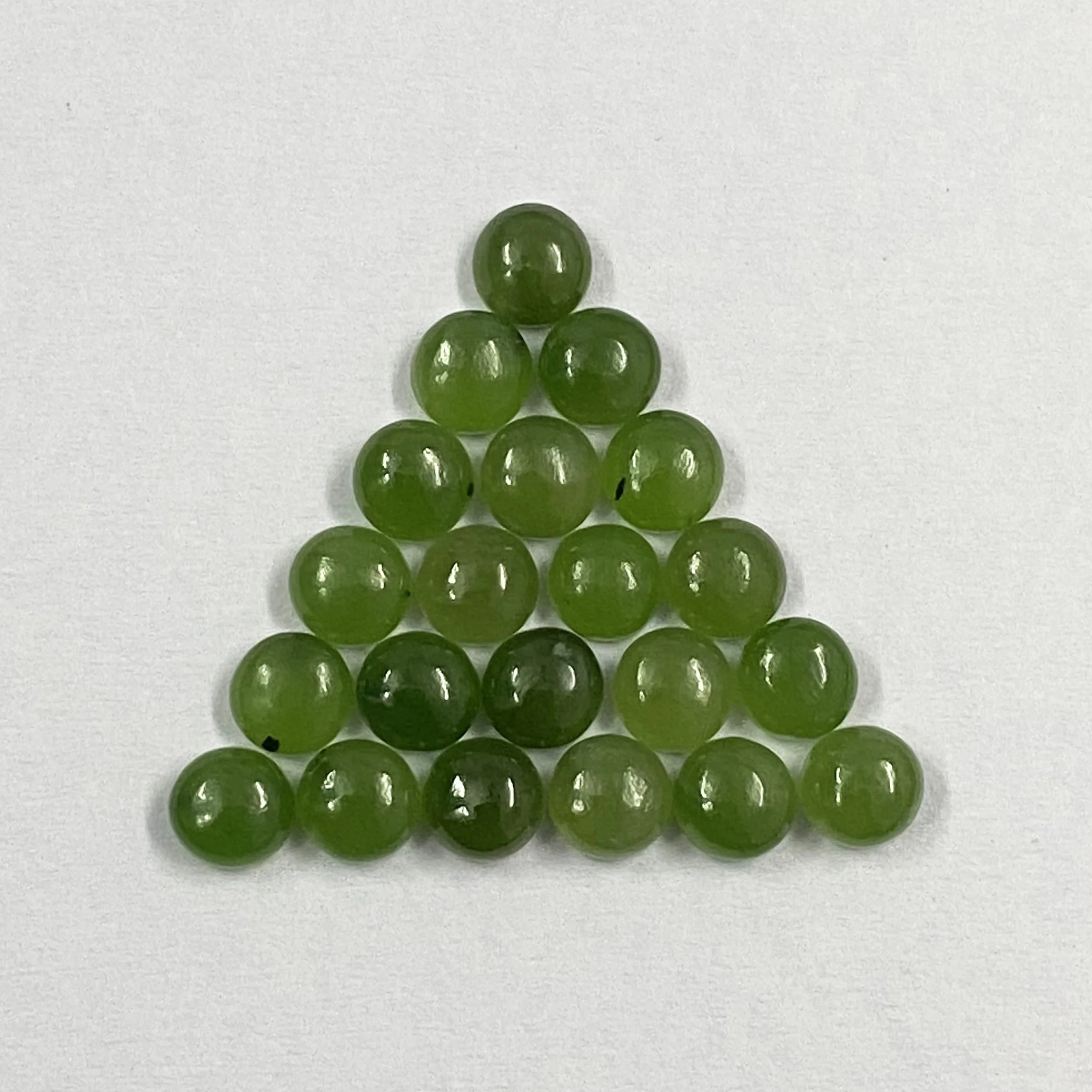 Best Selling Green Nephrite Jade 6mm Round Flat Cabochon 100% Natural Gemstone Wholesale Factory Price Shop Online From Supplier