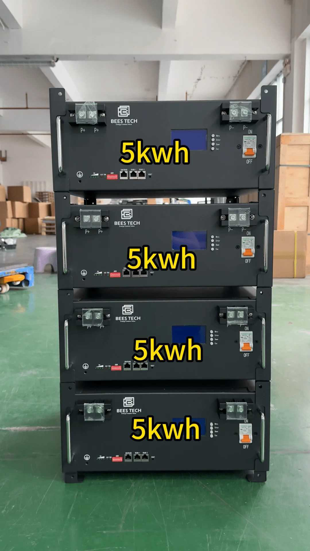 5kwh 51.2V Energy Storage Lithium Ion Battery Akku LiFePO4 battery 10kw 20kw 30kw 40kw 200ah 280ah 300ah Stackable Rack battery
