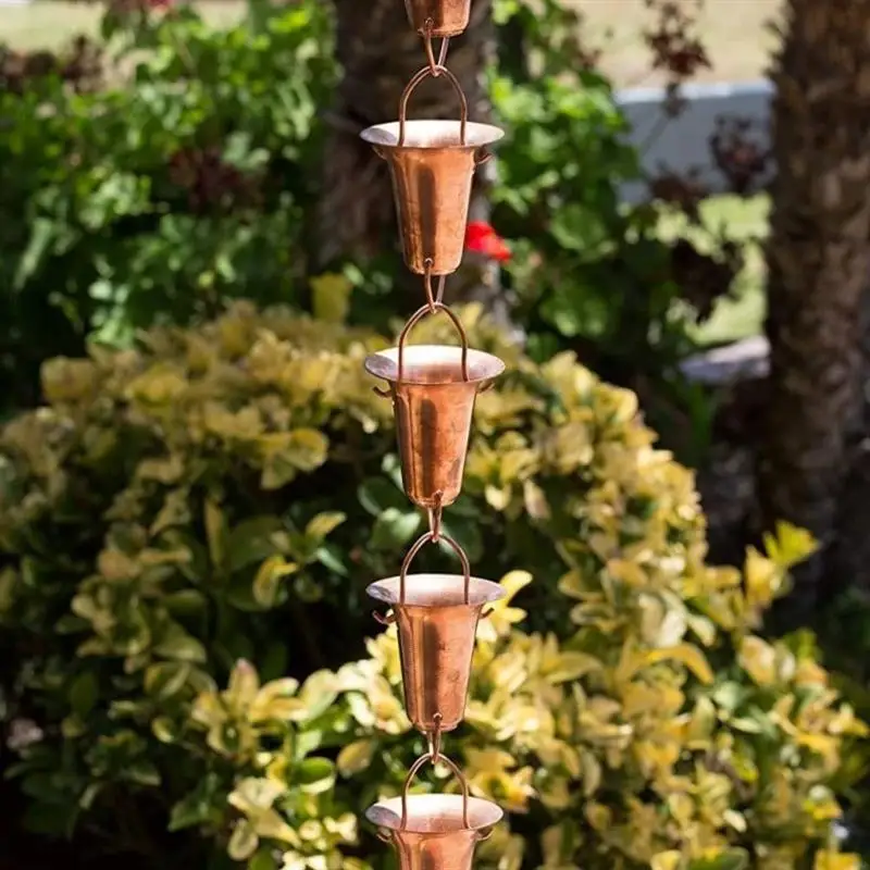 American villa building rain drainage rain chain eaves decoration drain system rain chains