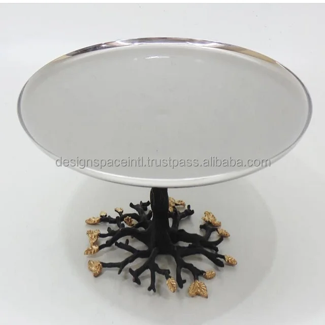 Designer Metal Cake Stand with Knife and Cake Serve Spoon at best rate