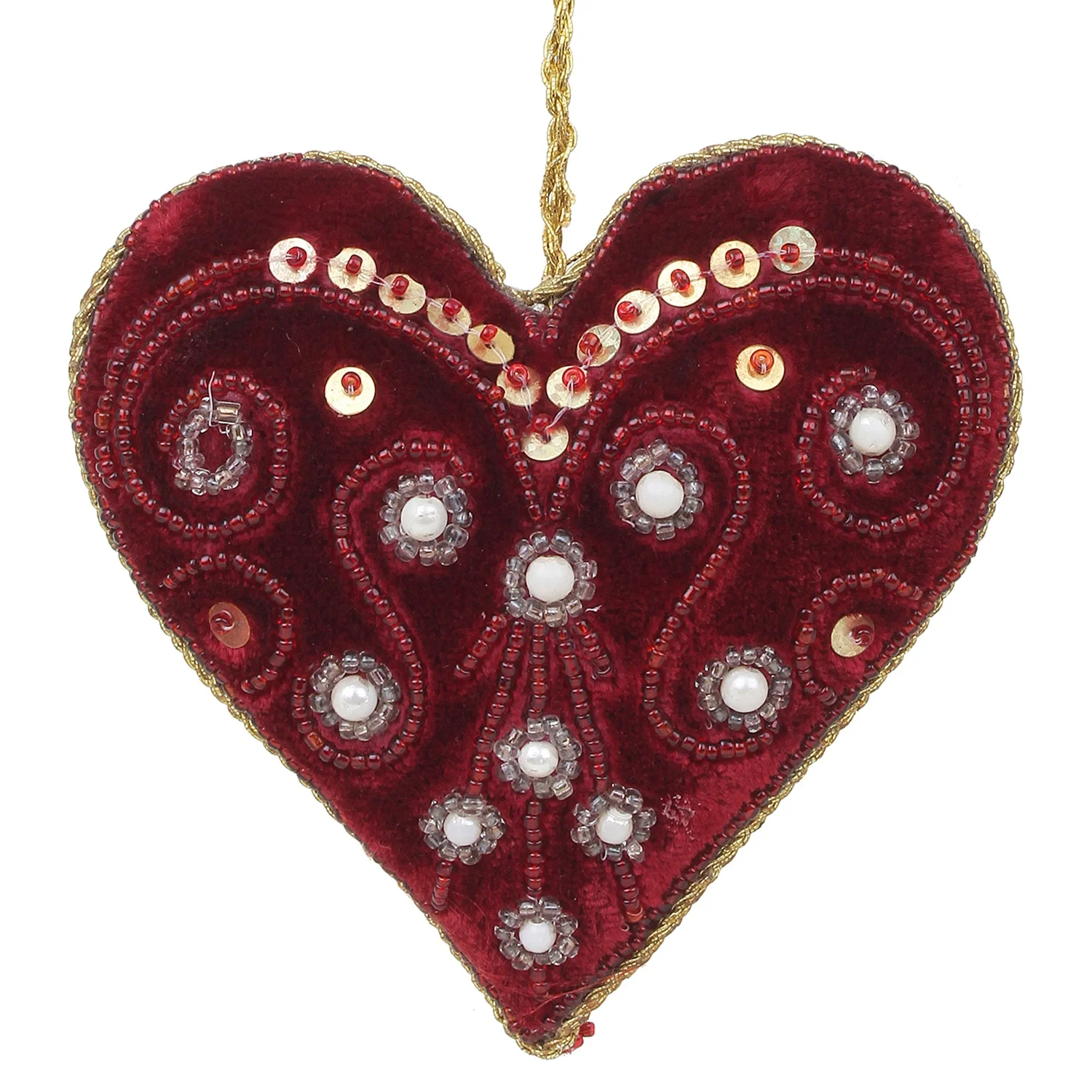 Handmade Handcrafted Embroidered Beaded Velvet satin Christmas Decorations Ornament Heart Tiger  Giraffe shaped Customized
