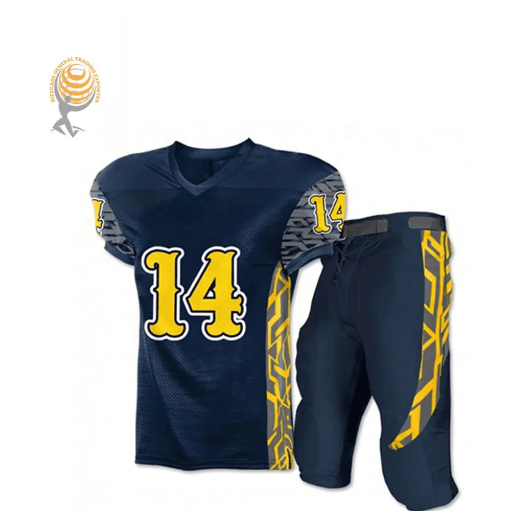 
Sports wear numbering Full sublimation american football jersey customized team wear youth and adults football jersey and pant 