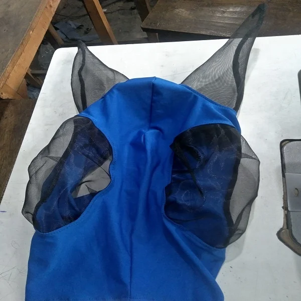 Red Black White Horse fly bonnet Elastic Veil With soft mesh Hood protects eyes ears full visibility fly veil Tack Shop Online