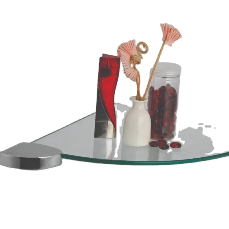 
Стеклянная полка с латунной ручкой лучшее качество настенная стеклянная угловая полка для ванной треугольная настенная угловая полка 