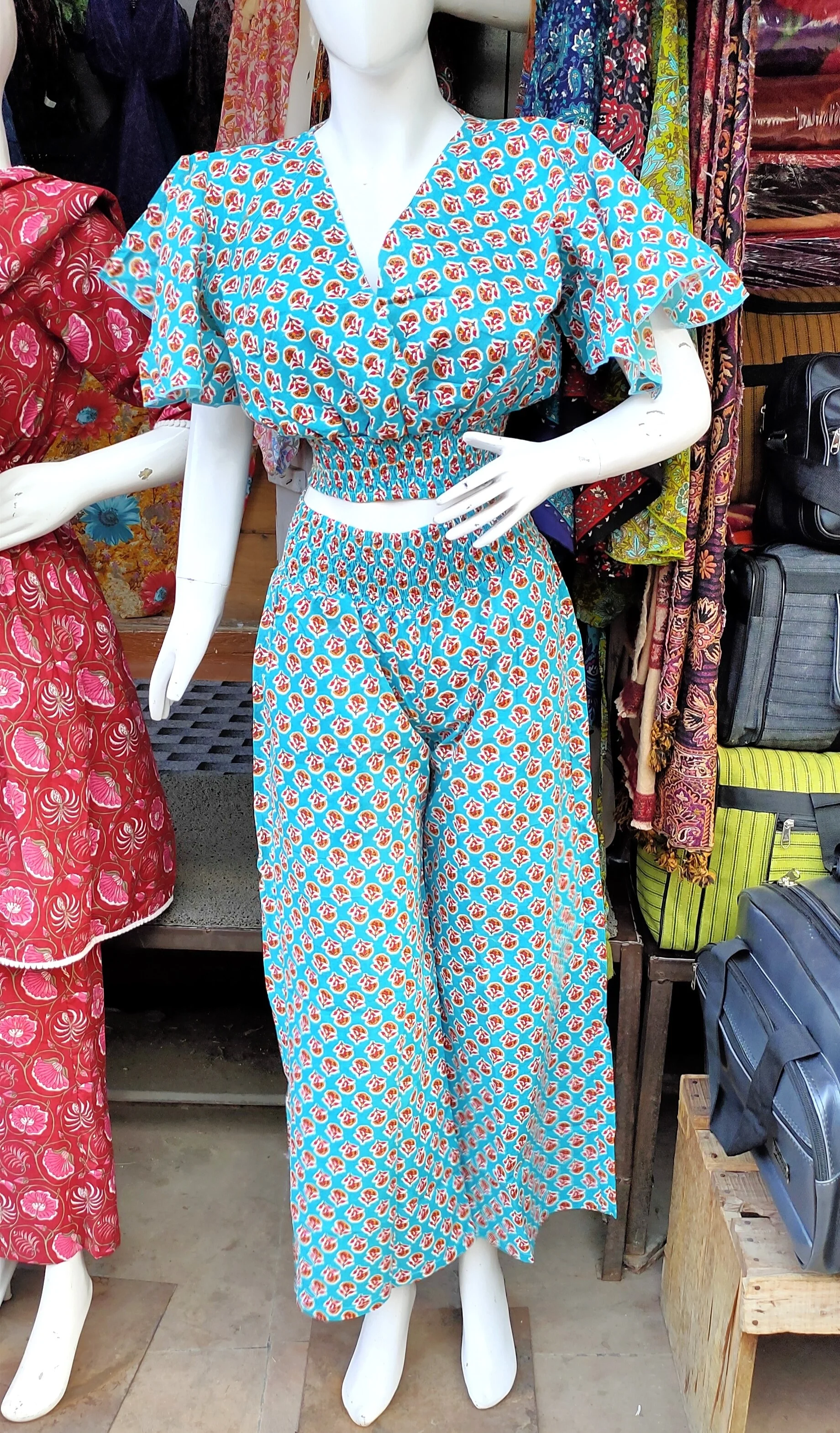 Ladies printed silk long dress Vintage design dress bohemian women New Vacation V neck boho printed casual dress