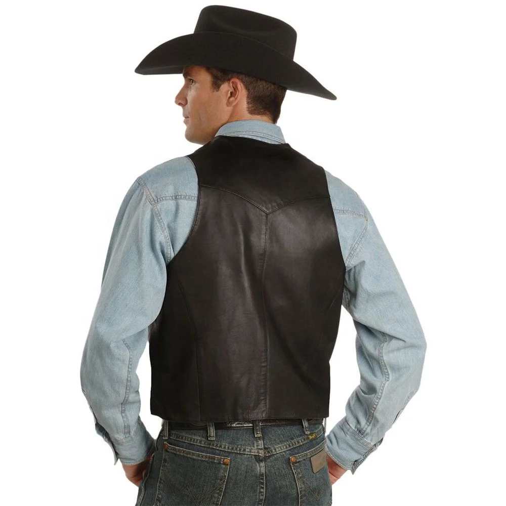 cool fashion snap button mesh lined genuine sheepskin and cowhide leather motorcycle biker vest leather vest