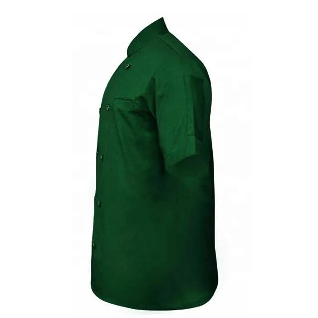  Верхняя мужская зеленая куртка шеф-повара с рукавом до локтя капюшоном
