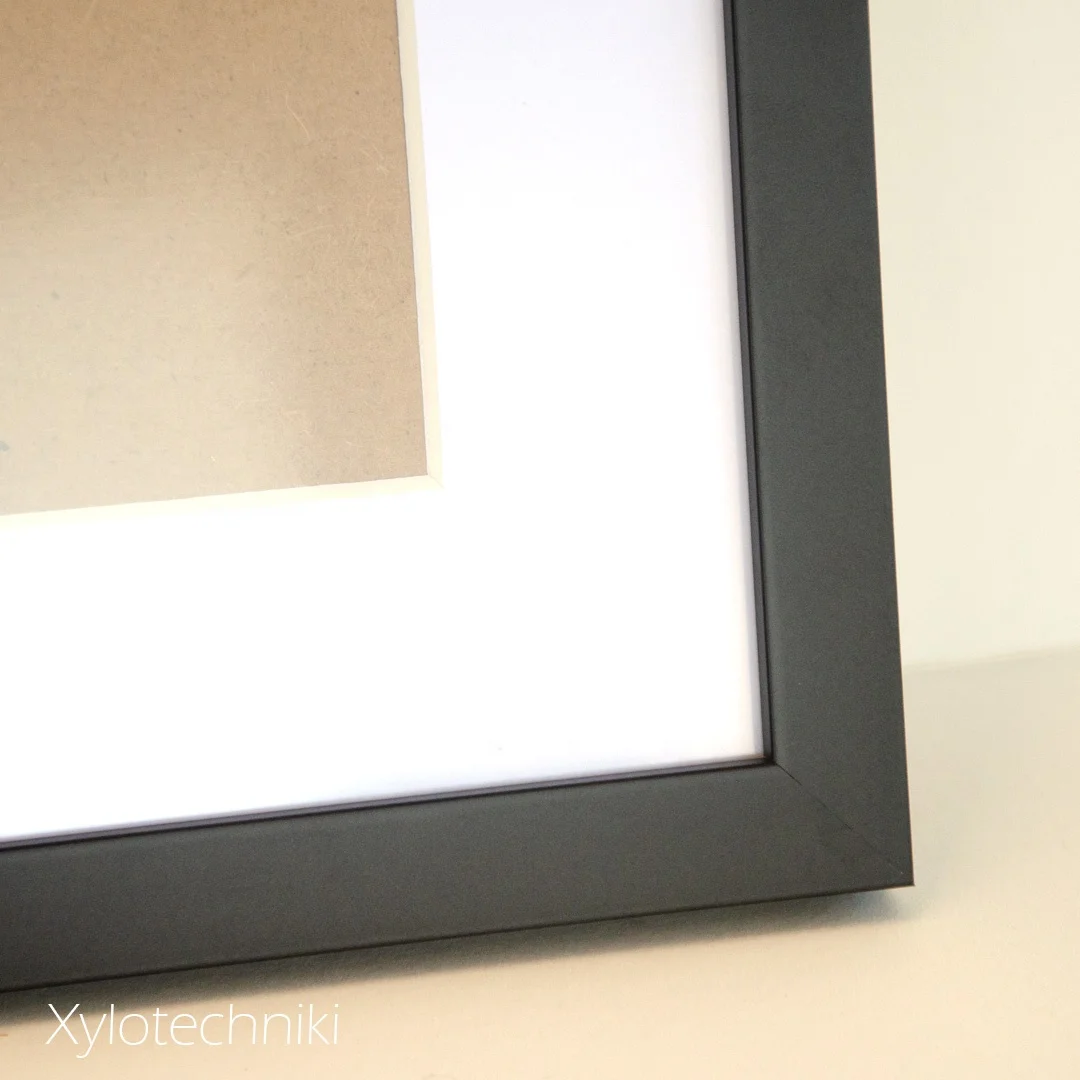 Wholesale wooden picture frame with matboard opening black ,white, grey, red etc acrylic glass A4 A3 A2 A1 custom sizes
