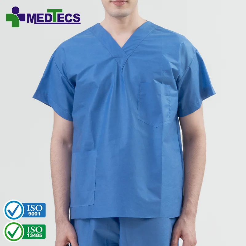 Woman Disposable Scrub Nurse Uniforms Sets Men Scrub Suit for Doctor and Nurse