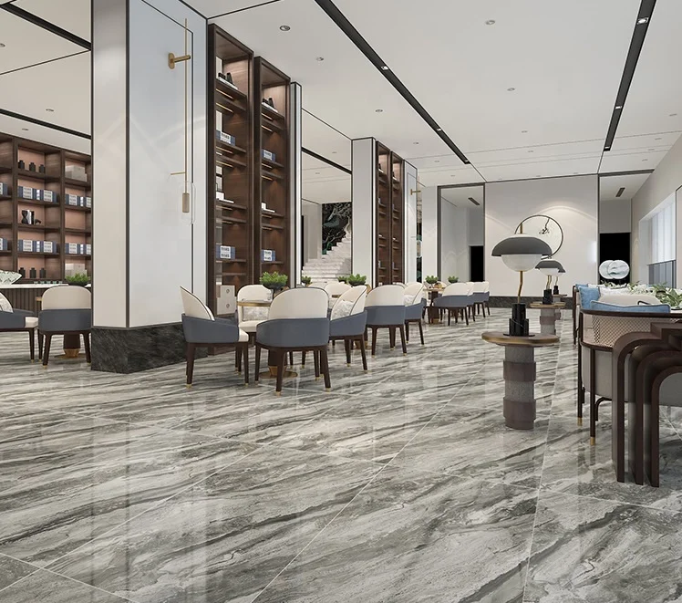 Professional Good Selling 600x1200mm Glazed Large Waterproof High Gloss Bedroom Polished Glaze Marble Look Porcelain Floor Tiles