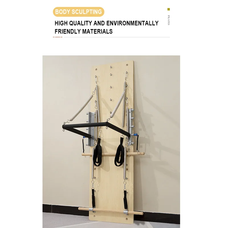Home Fitness Pilates Spring Reformer Pilates Reformer Wall Mounted  for Yoga Training
