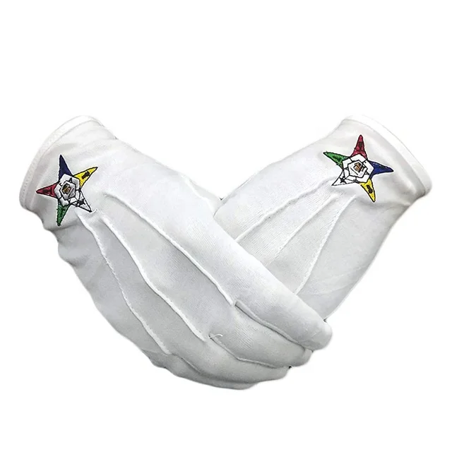 Free size High quality and Hot sale Masonic custom gloves with attractive look and cheap price