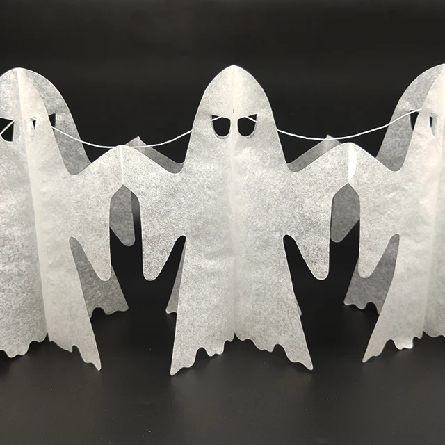 Halloween Decorations Ghost Paper Garland 12 FEET CE-6644