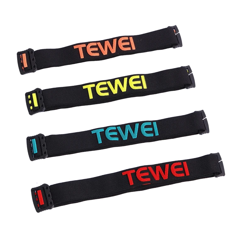 Custom 25 mm  silicone printing elastic nylon elastic band webbing with adjust buckle head band strap 25 mm nylon metal